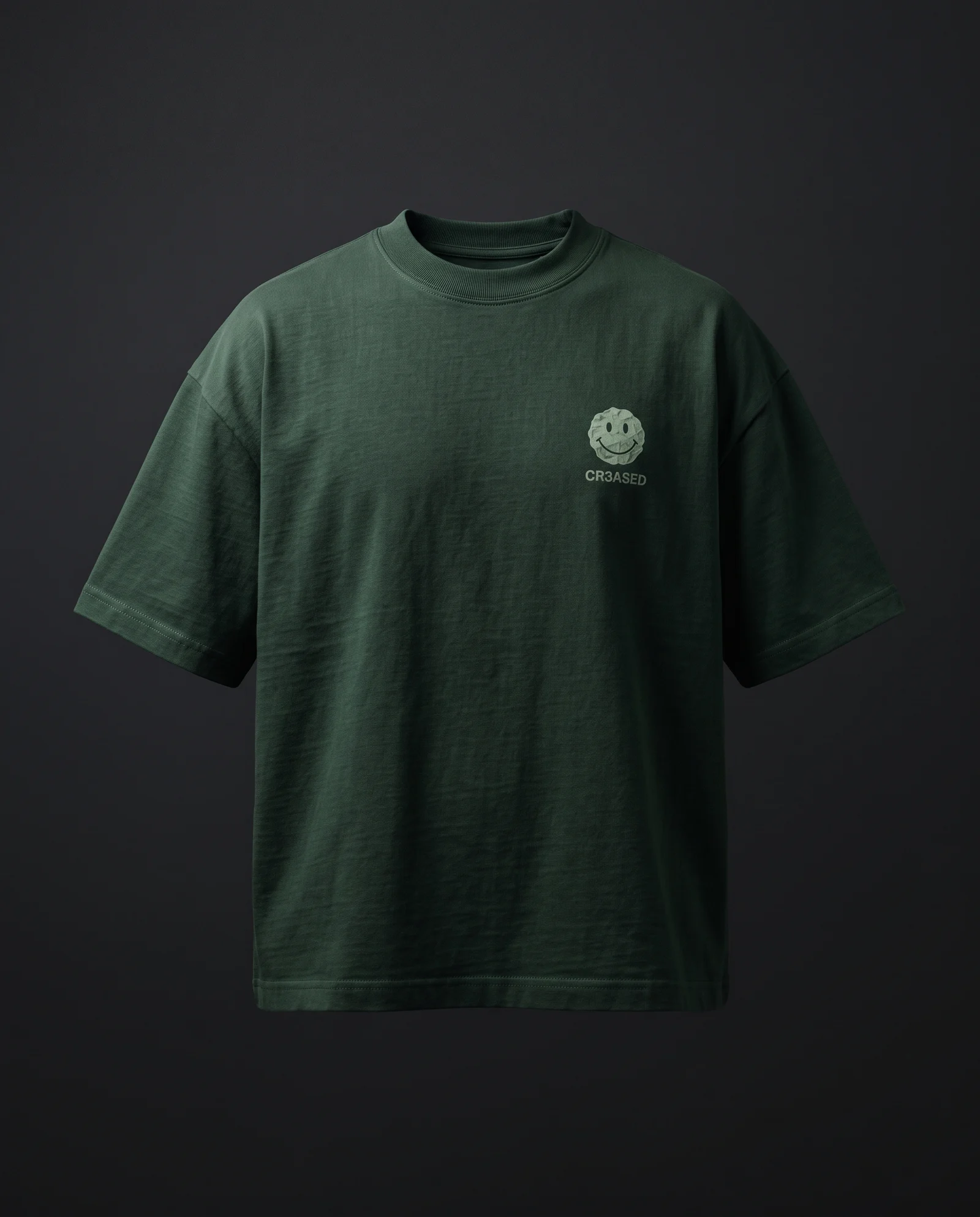 Puff Logo Tee — Forest, front