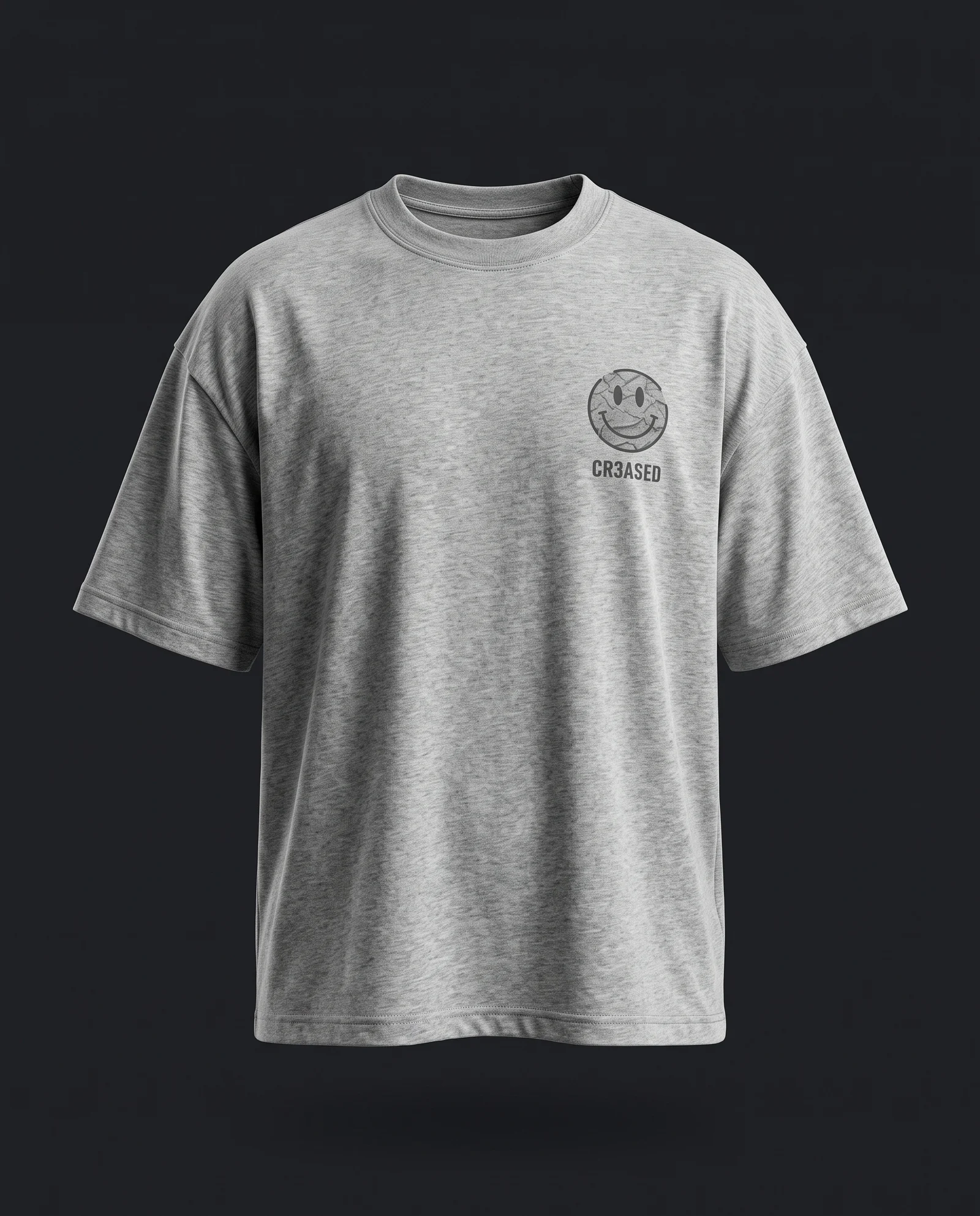 Puff Logo Tee — Heather, front