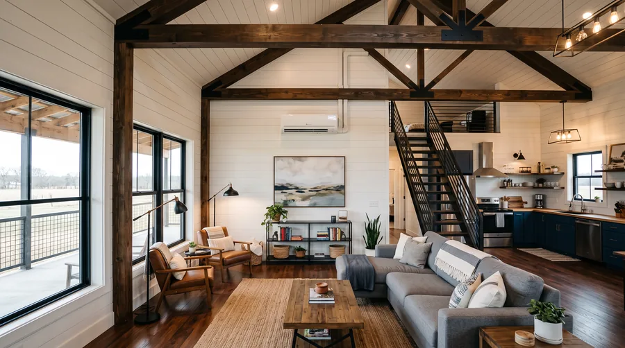 A ductless mini-split system serving a converted living space.